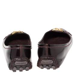 مملوكة مسبقًا Louis Vuitton Amarante Patent Leather Oxford Ballet Flats Size 35