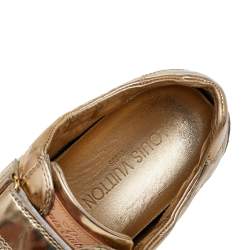 Louis Vuitton Metallic Gold Monogram Empreinte Leather Low Top Sneakers Size 38.5