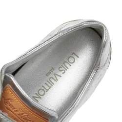 Louis Vuitton Metallic Silver Monogram Mirror Tennis Sneakers Size 38.5