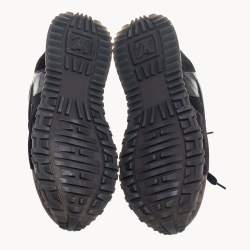 مملوكة مسبقًا Louis Vuitton Black/Brown Monogram Canvas, Suede, And Mesh Run Away Sneakers Size 38