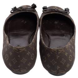 مملوكة مسبقًا Louis Vuitton Fusain Monogram Idylle Canvas Debbie Ballet Flats Size 36