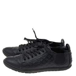 Pre Owned حذاء رياضي لوي فيتون جلد إمبرينتي مونوغرامي أسود مطاط عنق منخفض مقاس 39 