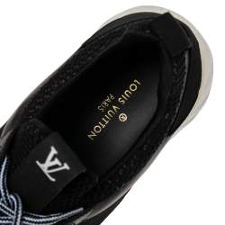 Pre Owned حذاء رياضي لوي فيتون أفترغيم شبكة وجلد أسود مونوغرامي مقاس 36.5