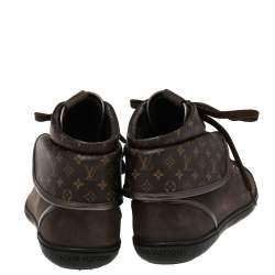 مملوكة مسبقًا Louis Vuitton Brown Monogram Canvas And Leather Brea Sneaker Boots Size 37.5