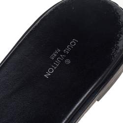 Pre Owned صندل سلايد فلات لوي فيتون لوك ايت كانفاس مونوغرامي بني مقاس 38