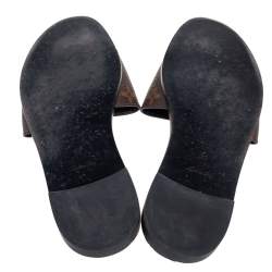 Pre Owned صندل سلايد فلات لوي فيتون لوك ايت كانفاس مونوغرامي بني مقاس 38