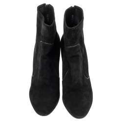 Pre Owned حذاء بوت كاحل لوي فيتون قماش تريكو مونوغرامي أزرق مقاس 40