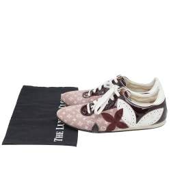 Louis Vuitton Multicolor Monogram Fabric And Patent Leather, Suede Low Top Sneakers Size 37.5