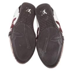 Louis Vuitton Multicolor Monogram Fabric And Patent Leather, Suede Low Top Sneakers Size 37.5