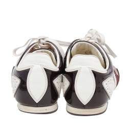 Louis Vuitton Multicolor Monogram Fabric And Patent Leather, Suede Low Top Sneakers Size 37.5