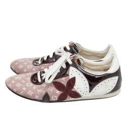 Louis Vuitton Multicolor Monogram Fabric And Patent Leather, Suede Low Top Sneakers Size 37.5