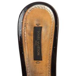 Pre Owned صندل سلايد لوي فيتون كانفاس مونوغرامي بني مقاس 40