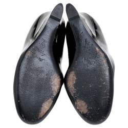 مملوكة مسبقًا حذاء كعب عالي لوي فيتون كعب روكي أوه ريلي! جلد لامع أسود مقاس 38.5