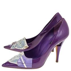 Louis Vuitton Purple Patent Riviera Pumps Size 39.5