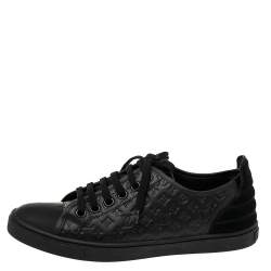 مملوكة مسبقًا Louis Vuitton Black Monogram Empreinte Leather and Suede Low Top Sneakers Size 38