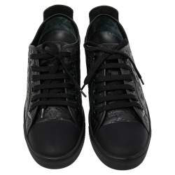 مملوكة مسبقًا Louis Vuitton Black Monogram Empreinte Leather and Suede Low Top Sneakers Size 38