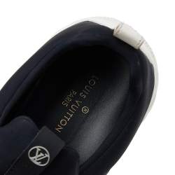 Pre Owned Louis Vuitton Black/White Monogram Leather, Fabric, And Mesh Aftergame Low-Top Sneakers Size 39