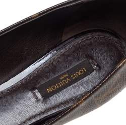Pre Owned Louis Vuitton Monogram Canvas Louise Bow Pointed Flats Size 39