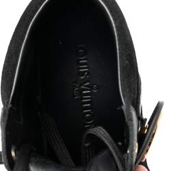 Louis Vuitton Black Epi Leather And Suede Postmark Sneakers 37.5