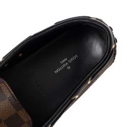Pre Owned Louis Vuitton Damier Ebene Gloria Flat Loafers Size 38