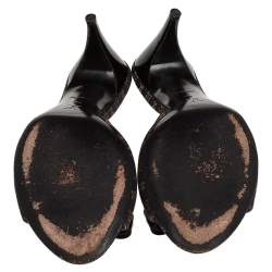 مملوكة مسبقًا Louis Vuitton Brown Monogram Canvas And Patent Leather Slide Mule Sandals Size 40