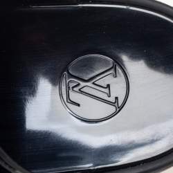 Pre Owned صندل فلات لوي فيتون صنباث مطاط أسود/بني مزين إبزيم  مقاس 38