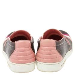 Pre Owned Louis Vuitton Monogram Coated Canvas Slip on Sneakers Size 36.5