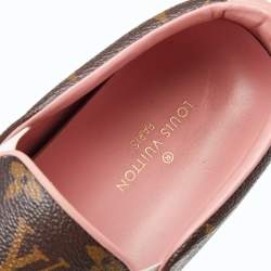 Pre Owned Louis Vuitton Monogram Coated Canvas Slip on Sneakers Size 36.5