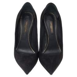 Louis Vuitton Black Suede Pointed Toe Pumps Size 35