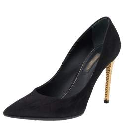 Louis Vuitton Black Suede Pointed Toe Pumps Size 35