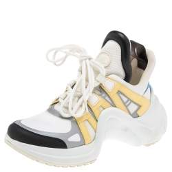 Louis Vuitton Calfskin Nylon Pop LV Archlight Sneakers - Size 7.5