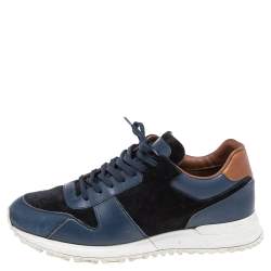 مملوكة مسبقًا Louis Vuitton Blue Suede and Leather Run Away Sneakers Size 40