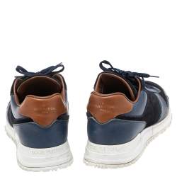 مملوكة مسبقًا Louis Vuitton Blue Suede and Leather Run Away Sneakers Size 40