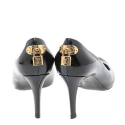 مملوكة مسبقًا Louis Vuitton Black Patent Leather Oh Really! Platform Pumps Size 39
