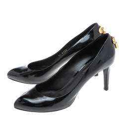 مملوكة مسبقًا Louis Vuitton Black Patent Leather Oh Really! Platform Pumps Size 39