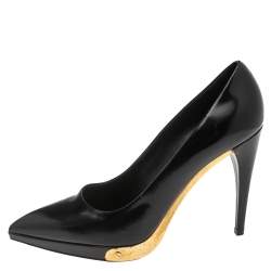 Louis Vuitton Black Leather Eyeline Pointed Toe Pumps Size 39