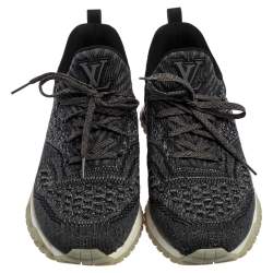 مملوكة مسبقًا Louis Vuitton Grey Knit Fabric Aftergame Lace Up Sneakers Size 41