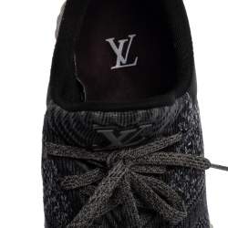 مملوكة مسبقًا Louis Vuitton Grey Knit Fabric Aftergame Lace Up Sneakers Size 41