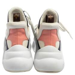 Pre Owned Louis Vuitton Multicolor Mesh And Leather Archlight Low Top Sneakers Size 38.5