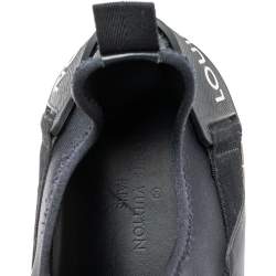 مملوكة مسبقًا Louis Vuitton Black Neoprene And Leather Run Away Slip On Sneakers Size 38