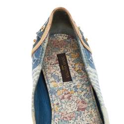 Louis Vuitton Blue Monogram Denim Ballet Flats Size 37