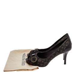 مملوكة مسبقًا Louis Vuitton Monogram Idylle Canvas And Patent Leather Judy Peep Toe Pumps Size 38