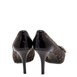 مملوكة مسبقًا Louis Vuitton Monogram Idylle Canvas And Patent Leather Judy Peep Toe Pumps Size 38