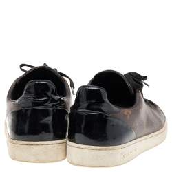 مملوكة مسبقًا حذاء رياضي لوي فيتون فرونت رو جلد لامع وكانفاس مونوغرامي مقاس 40