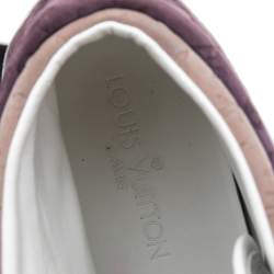 Louis Vuitton Multicolor Monogram Nubuck Leather & Knit Fabric Brea Sneaker Boots Size 36.5