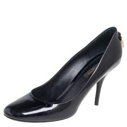 Pre Owned Louis Vuitton Black Patent Leather Oh Really! Platform Pumps Size 37.5