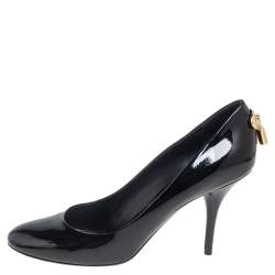 Pre Owned Louis Vuitton Black Patent Leather Oh Really! Platform Pumps Size 37.5