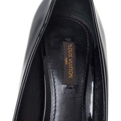 Pre Owned Louis Vuitton Black Patent Leather Oh Really! Platform Pumps Size 37.5