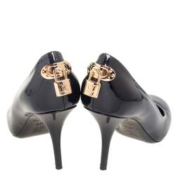 Pre Owned Louis Vuitton Black Patent Leather Oh Really! Platform Pumps Size 37.5