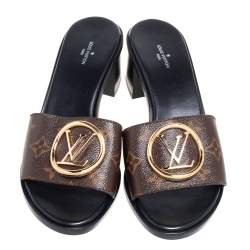 Pre Owned صندل سلايد لوي فيتون لوك إيت كانفاس مونوغرامي مقاس 40